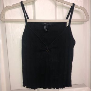Forever 21 Black Button Tank
